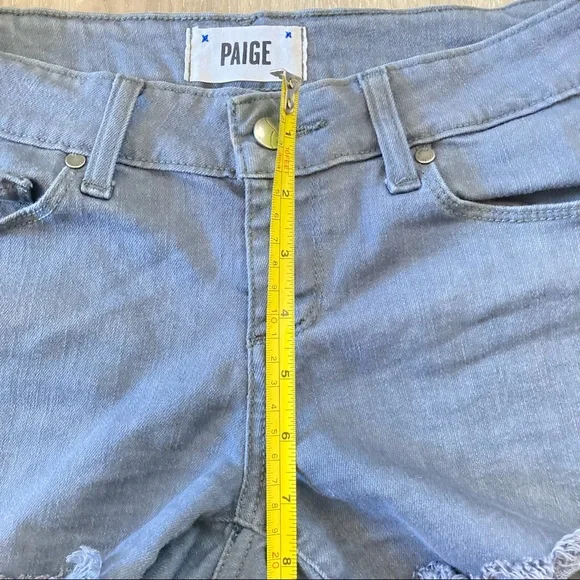 Paige Gray Distressed Shorts. Sz 26 - Picture 9 of 9